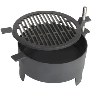 Morsø Grill ’71 Table – Holzkohlegrill mit schwenkbarem Grillrost aus Gusseisen, Tischgrill für Balkon, Terrasse und Outdoor, im cleanen Design, 33 x 31 cm, Schwarz