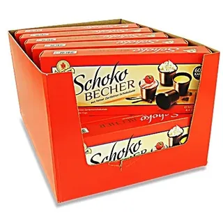 (38,00€/1kg) Schokobecher 16er Pack (16 Packungen Eierlikör Becher à 16 St / 125