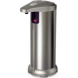 Fitags - Automatischer Seifenspender mit Edelstahl, Infrarot-Bewegungsmelder, wasserdichter Basis, verstellbarem Schalter, geeignet für Badezimmer,