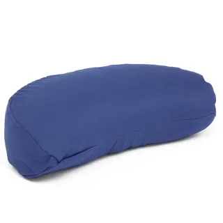 Bodhi Meditationskissen Halbmond | Bodenkissen für Yoga & Meditation | Yogi MOND ECO | 100 % Bio-Baumwollbezug | Yogakissen halbmondförmig mit Buchweizenfüllung | Ergonomisches Halbmondkissen