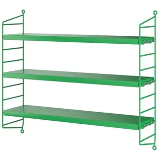 String Furniture Pocket modulares Regalsystem Grün/Grün