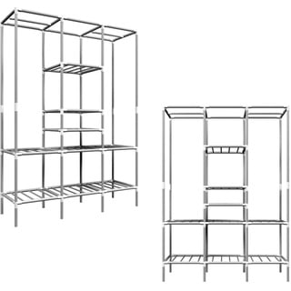 XL Kleiderschrank Metall Regal System Stange