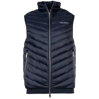 AX ARMANI EXCHANGE Herren Daunenweste - Steppweste, Zipper, ärmellos, uni Dunkelblau 2XL