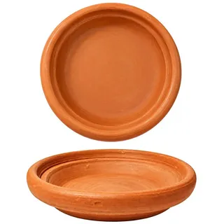 Marrakesch Orient & Mediterran Interior Teller Tajine-Teller aus Lehmerde gefertigt, zum Kochen und Servieren 25 cm, (1 St), Handarbeit Ø 25 cm x 25 cm x 25 cm x 4 cm x 25 cm
