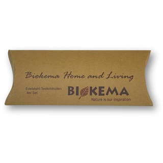 BIOKEMA - Teelichthüllen aus rostfreiem Edelstahl - 4 Stück