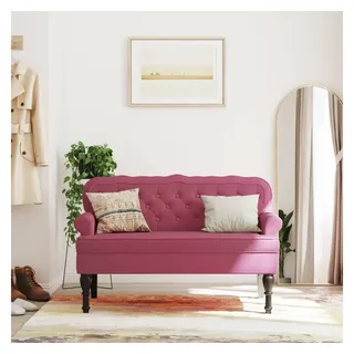 vidaXL Sitzbank mit Rückenlehne Weinrot 119,5 x 64,5 x 75 cm