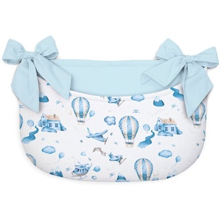 Amilian Betttasche zum Einhängen; Spielzeugtasche; Babybetttasche; Windelntascher blau