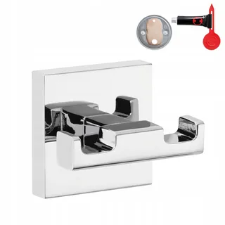 Tesa Doppel-Handtuchhaken 2-armig Chrom