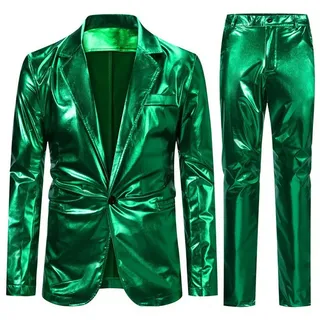 Allthemen Anzug (2 tlg) Regular Fit Kostüm Anzug für Party grün 50