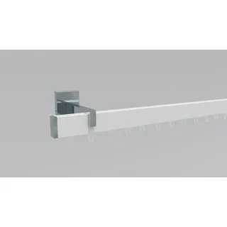 INDEKO Gardinenstange Paneelwagen 1-läufig Ø 0 mm 250 cm Weiß