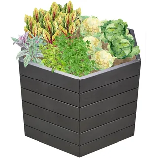 Garantia Hochbeet, Anthrazit, Kunststoff, 110x75x56.8 cm, Gartenzubehör, Hochbeete