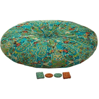 Sitzkissen garten bunt, sesselauflage outdoor, sitzerhöhung stuhl, stuhlkissen rund 55 cm, bodenkissen boho, sitzkissen sessel senioren für stuhlerhöhung erwachsene auto gartenstuhl(Blue,55x55 x8cm 22