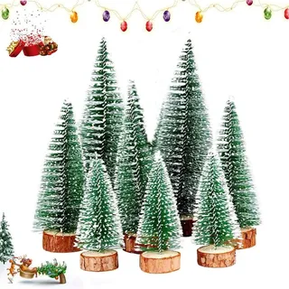 8 Stück Weihnachtsbaum klein,Mini Weihnachts Baum,Grün Mini Christbaum Tree,Künstlicher Weihnachtsbaum,Mini Weihnachtsbaum Tannenbaum Deko,Weihnachtsbaum Miniatur