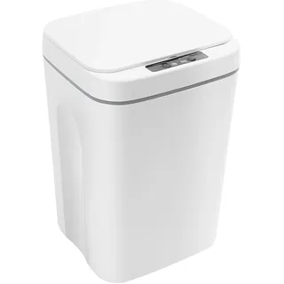 Repomanda Sensor Mülleimer 16L Automatik Mülleimer mit Smart Sensor Küche Abfallbehälter für Küche Schlafzimmer Bad (Weiß)