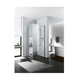 Kermi Diga Seitenwand DITWD10020VAK 100x200cm, silber hochglanz, ESG klar, auf Duschwanne