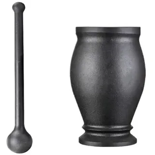Knoblauchpresse Edelstahl Gusseisen-Pounding-Glas, Vintage-Haushaltshandbuch, Mörser-Set, Gewürzstampfer, Küchenwerkzeuge, Mühlen Knoblauchzerkleinerer(Groß)