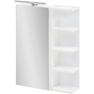 Schildmeyer Spiegelschrank Breite 50 cm, 1-türig, LED-Beleuchtung, Schalter-/Steckdosenbox weiß