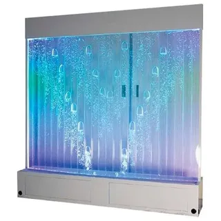 Xlmoebel Zimmerbrunnen LED Wasserwand mit Trennwand für entspannendes Ambiente, (Water Wall), Hergestellt in Europa weiß