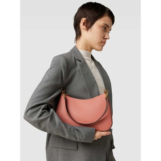 Handtasche aus Rindsleder mit Label-Applikation Modell 'DANNI', Pink, One Size