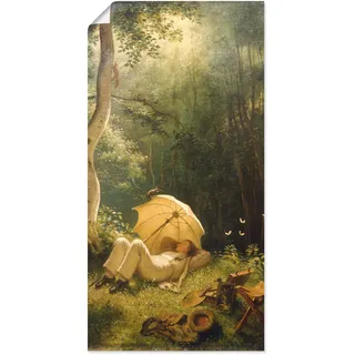 Poster ARTLAND "Der Maler (Rast im Walde)", grün (farbe bild(er): grün), B:30cm H:60cm, Bilder, Poster, ohne Rahmen