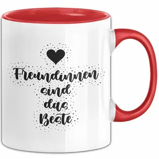 Freundinnen sind das Beste Tasse mit Spruch Geschenk Freundin (Rot) - Rot