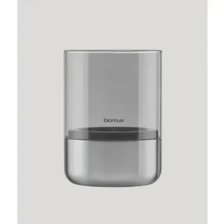 BLOMUS Windlicht Calma Edelstahl/Glas Smoke