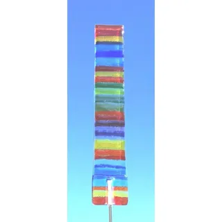 Glas-Stadl Die Glas Fusing Manufaktur Gartenfigur Gartenstecker Design "Farbenfroher Sonnenfänger"