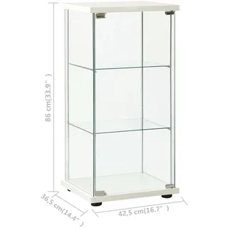 vidaXL Vitrine 42,5 x 36,5 x 86 cm Weiß