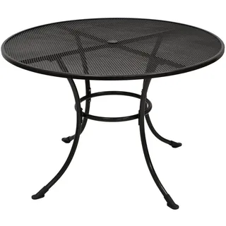 DEGAMO RIVO Steckmetall Gartentisch Ø 110 x 72 cm Eisengrau 