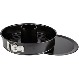EUROHOME Springform Kuchenform rund mit Kranzeinsatz Ø28 cm Antihaftbeschichtung, (2-tlg), Kuchenform rund - Backform Kuchen antihaft schwarz