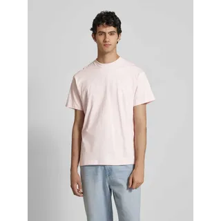 T-Shirt mit Label-Print Modell 'ROTATION', Altrosa, M