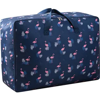 Große Aufbewahrungstasche Bettwäsche, Faltbare Kleideraufbewahrung, Umzug Reisetasche, Haus Organisator für Bettdecken, Kissen, Decken (60x50x28cm)