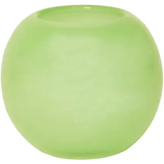 CRISTALICA Kugelvase Sommer Ballvase 10cm Blumenvase grün Mini Vase mundgeblasen