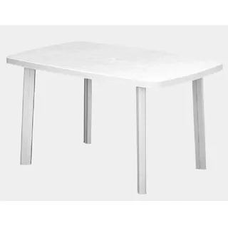 PROGARDEN Faro Gartentisch 140 x 90 x 72 cm weiß oval