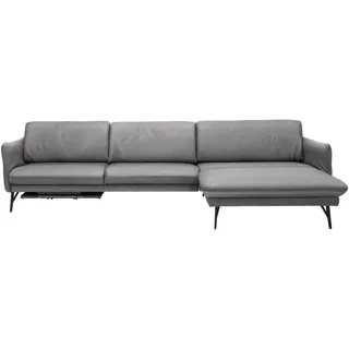 Himolla Ecksofa, Grau, Metall, Echtleder, Rindleder, Uni, Ottomane rechts, L-Form, 330x174 cm, Blauer Engel, Goldenes M, Made in Germany, Emas, Typenauswahl, Lederauswahl, Stoffauswahl, seitenverkehrt erhältlich, Hocker Rücken echt, Wohnzimmer, Sofas & Couches, Wohnlandschaften, Ecksofas