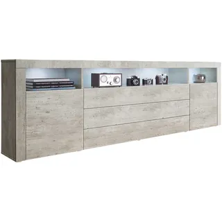 Sideboard »Santa Fe«, Breite 200 cm, beton-optik, , 259337-0 B/H/T: 200 cm x 72 cm x 35 cm