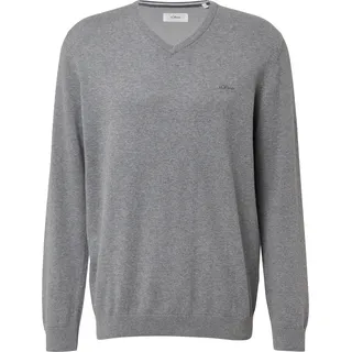 s.Oliver Strickpullover mit V-Ausschnitt grau S