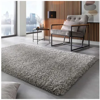 TaraCarpet Langflor-Teppich Ragolle Twilight, quadratisch, Höhe: 60 mm, Shaggy Hochflorteppich grau Wohnzimmer Schlafzimmer 200x200 quad. grau quadratisch | 200 cm x 200 cm x 60 mm