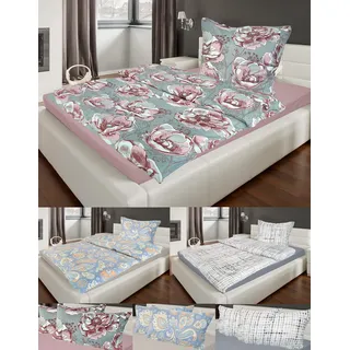 MB Warenhandel24 Bettwäsche warme Winter Biber Feinbiber Flanell Baumwolle 135x200 oder 155x220 + 80x80 cm 2 TLG teilig (2X ca. 40x80 cm, Paisley)