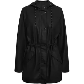 Vero Moda Curve Damen VMCMALOU Coated Jacket CUR NOOS Jacke, Black, | Gr.: 46