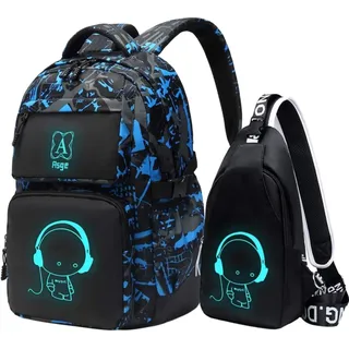 ASGE Schulrucksack blau