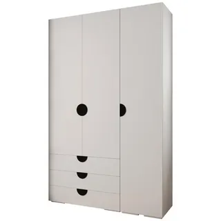 Abiks Möbel Garderoben-Set, Weiß, Schwarz, Holz, Nachbildung, 7 Fächer, 150x236.7x47 cm, Garderobe, Garderobenschränke