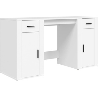 Maison Exclusive -  Schreibtisch mit Stauraum Weiß Holzwerkstoff