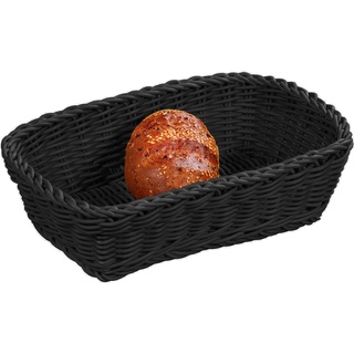 Kesper Brot-Obstkorb oval in schwarz, Plastik, 30 x 20 x 8.5 cm