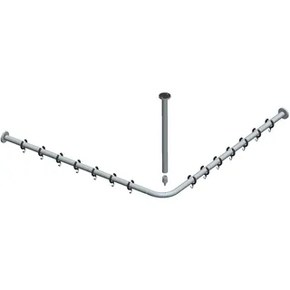 Keuco Duschvorhangstange L-Form 90 x 90 cm silber