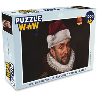 MuchoWow Puzzle Wilhelm von Oranien - Adriaen Thomasz - Weihnachten, 1000 Puzzleteile, Foto-Puzzle, Bilderrätsel, Puzzlespiele, Klassisch 48 cm x 68 cm x 2 cm | Querformat