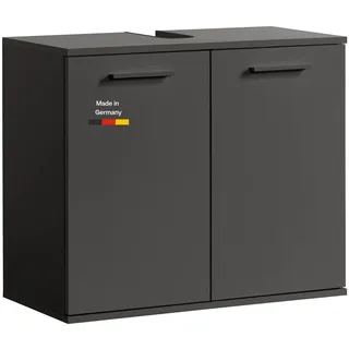 mokebo Waschbeckenunterschrank Der Waschbär 70 x 60 cm Anthrazit Schwarz