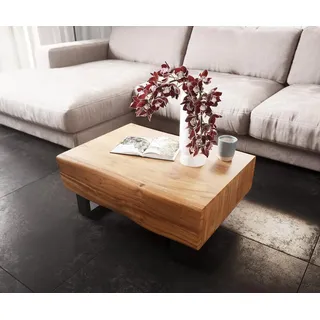 DeLife New Live-Edge Braun Akazie 80 x 39 x 60 cm