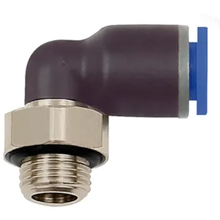 Riegler L-Steckverschraubung »Blaue Serie«, drehbar, G 1/4 außen, Ø6 mm