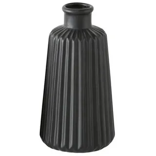 BOLTZE GRUPPE Dekovase Keramikvase mit Rillenmuster, dekorativ, ESKO (einzeln) schwarz